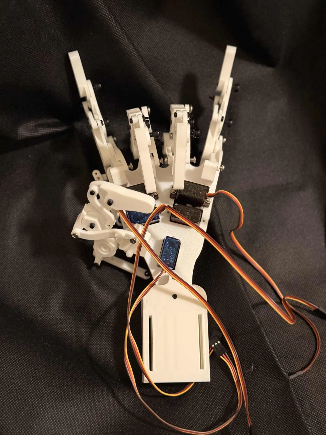 5-Finger Robot Hand — Linkage-Driven, No Tendons